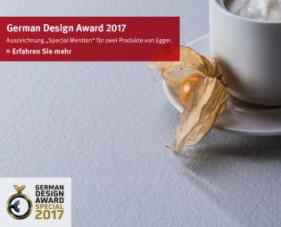 Компания EGGER – дважды лауреат премии German Design Award 2017